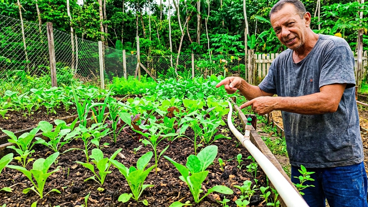 Uma pequena horta na amazônia