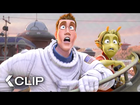 Non Stop ACTION As The Army Closes In - PLANET 51 Clip (2009)