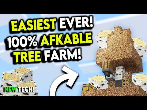 INFINITE Wood Farm (Minecraft Bedrock 1.21) — NUOVO E FACILE!