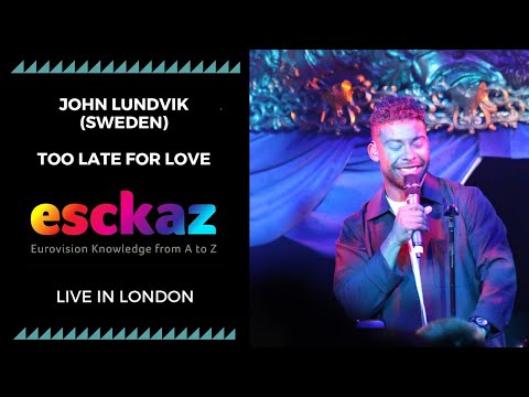 ESCKAZ in London: John Lundvik - Sweden - Too Late For Love (at London Eurovision Party 2019)