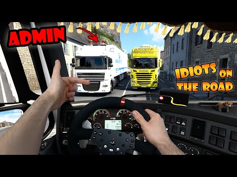 IDIOTS on the road #98 | 8 People BANNED | Real Hands Funny moments - ETS2 Multiplayer