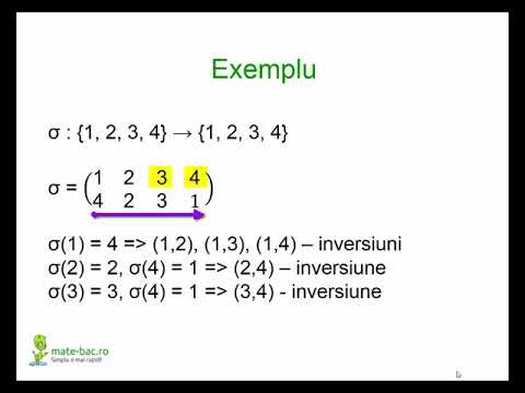 Inversiuni permutari _ Algebra cls. a 11a