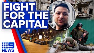 Começam os combates nas ruas de Kiev, Ucrânia Presidente pede à população que lute | 9 Notícias Austrália