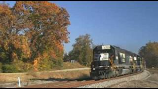 preview picture of video 'NS 173 Manifest Train at Lula, GA'