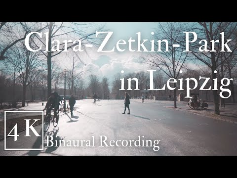 【4K】Wandering around Clara-Zetkin-Park in Leipzig【Binaural】｜Leipzig, Sachsen, Germany