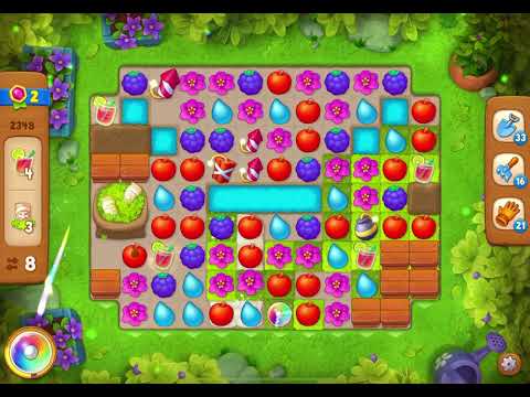 GardenScapes Level 2348 no boosters (22 moves)