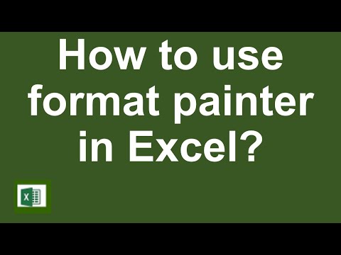 How to use format painter in Excel Urdu Hindi
