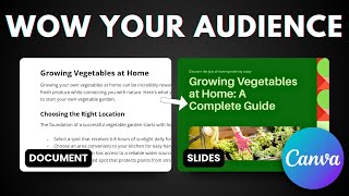 How to Turn Document into Presentation in Canva AI