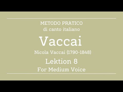 Vaccai - Lesson 8 - Medium