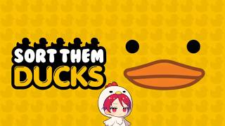 アヒルの大群の中に紛れ込んだ１匹のニワトリが通ります。【Sort Them Ducks】