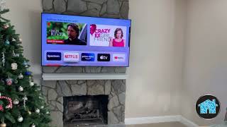 TV Install on Stone Fireplace