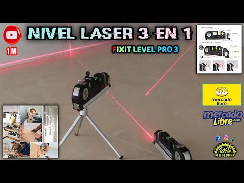 Nivel Laser con Flexometro ||•✅ Unboxing➡️Nivel 3 en 1 Fixit LevelPro 3 ||• Probando Herramienta 🧰 