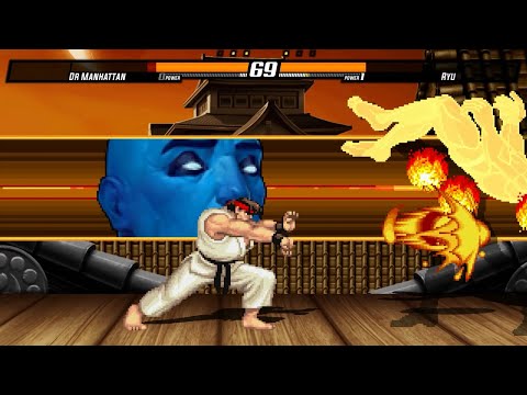 DR MANHATTAN (WATCHMEN) vs RYU - Highest Level Amazing Fight!
