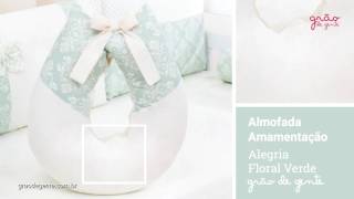 Almofada para Amamentação Alegria Floral Verde | Ref: 62562