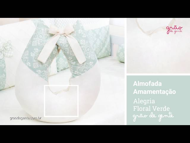 Almofada para Amamentação Alegria Floral Verde | Ref: 62562