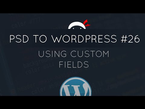 PSD to WordPress Tutorial 26 Custom Fields