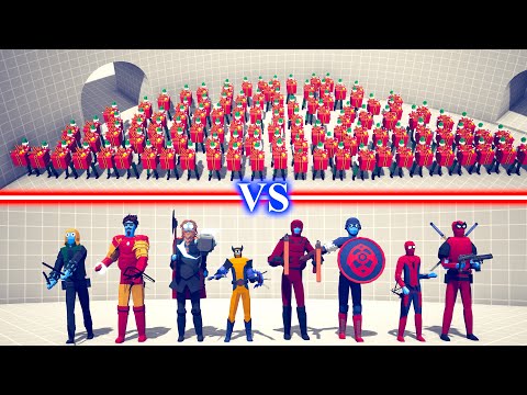 PRESENT ELF TEAM vs MARVEL TEAM - Totally Accurate Battle Simulator TABS