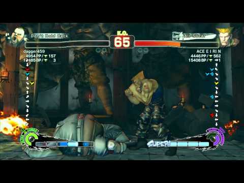 SSF4 AE 2012: dagger459 (Rufus) vs ACE E I RI N (Guile) - Xbox Live Ranked Match