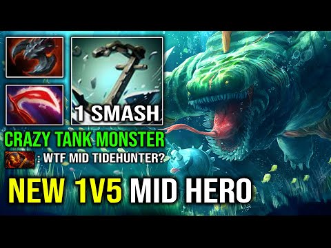 NEW 1v5 MID HERO Desolator First Item Tidehunter 1 Smash Anchor Crazy Tanker Dota 2