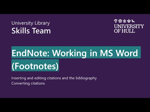 Endnote 20   Working in Word Footnotes