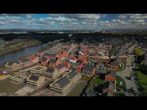 Millbank Lock - New Houses - Partington 7th March 2023 - 4K DJI MINI3 Pro - Spring