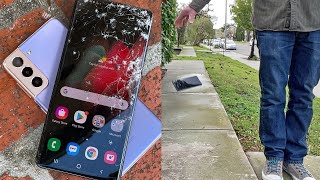 Galaxy S21 vs Galaxy S21 Ultra drop test