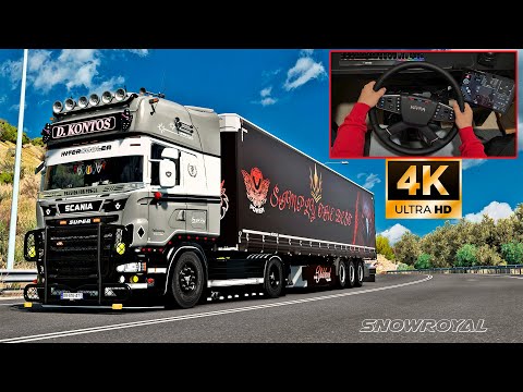 Realistic Driving Scania R520 V8 Open Pipe Sound MODS ETS2 1.53