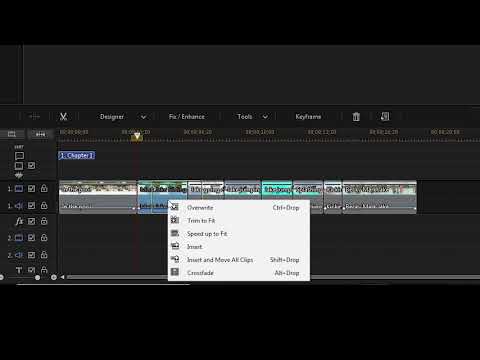 タイムラインでビデオクリップをカット、移動