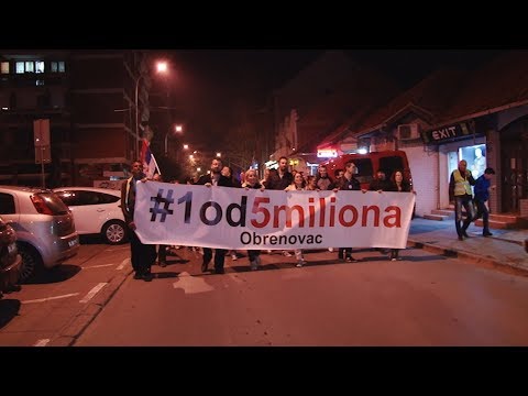 Održan peti protest "1 od 5 miliona" u Obrenovcu
