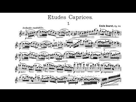 24 Études-Caprices Op.64 By Émile Sauret (with Score)