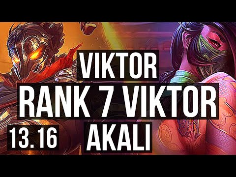 VIKTOR vs AKALI (MID) | 2/1/9, Rank 7 Viktor | NA Challenger | 13.16