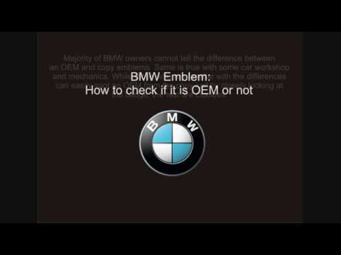 BMW Emblem Genuine OEM vs copy