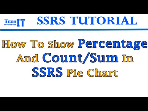 How to Show Percentage and Count/Sum in SSRS Pie Chart - SQL Server Reporting Tutorial 2021