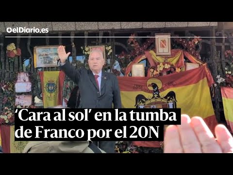 'Cara al sol' y saludos fascistas en la tumba de Franco por el 20N