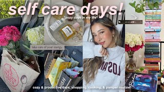 last days of summer vlog!🍒 self care routine & cozy days, shopping haul, reading & night routine!