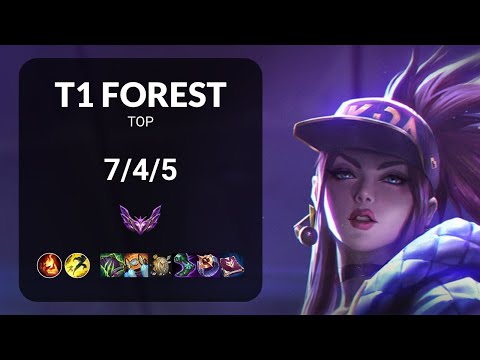 T1 Forest Akali vs Darius TOP - KR MASTER Patch 13.13
