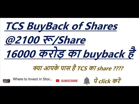 TCS Share Buyback 2100/Share || TCS अपने share वापस खरीद रही है २१०० रू/share