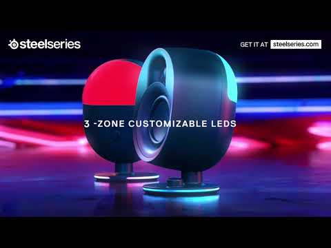 Kompiuterio kolonėlės SteelSeries Arena 7, Juodos spalvos video