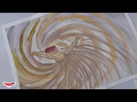 Whirling dervish painting| Sufism painting| #twirlingdervishpainting #sufiwhirling