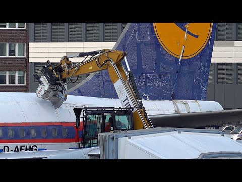 Die allerletzten Stunden der letzten Boeing 707-430 (6-tägige Zerlegung in Zeitraffer, im Juni 2021)