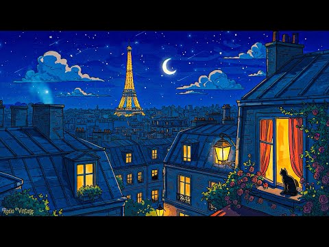 warm paris night with distant 1930s oldies playing in another room | vintage music for unwind
