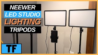 Best Budget Studio Lights for Creators in 2025! NEEWER 2Pcs LED 59'' Light Tripods with Phone Mounts