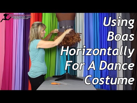 Using Boas Horizontally For A Dance Costume