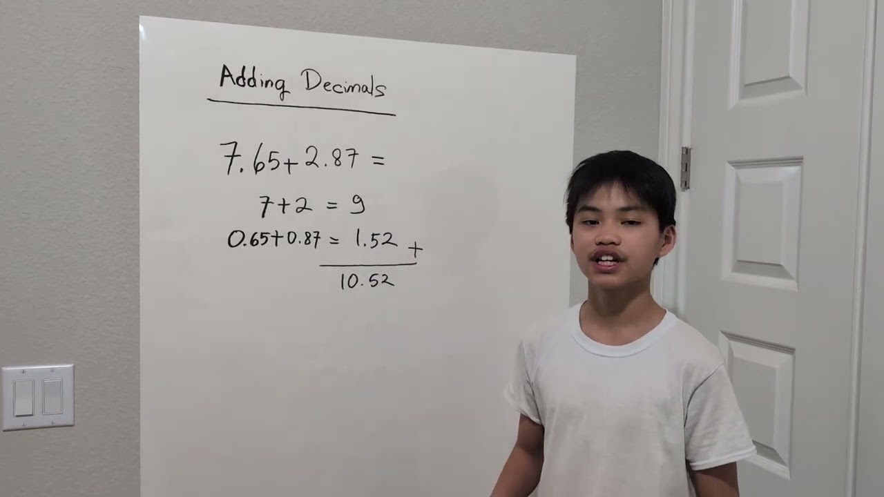 5th grade # 1 - Adding Decimals - download FREE practice sheet below