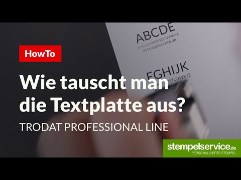 HowTo: Stempelplatte austauschen Trodat Professional Line