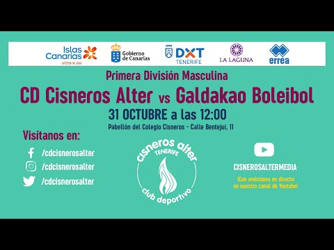 2021-10-31 PRIMERA DIVISION MAS: Cisneros Alter Voleibol - Galdakao Boleibol Taldea