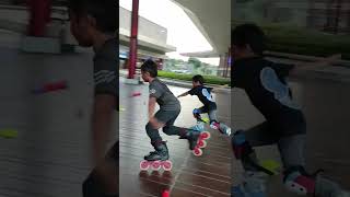 Latihan Awal Sepatu Roda Inline Skate Cross di QBIG, BSD 【AIRADE】