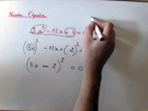 MATHS : Résoudre une equation avec  identites remarquables