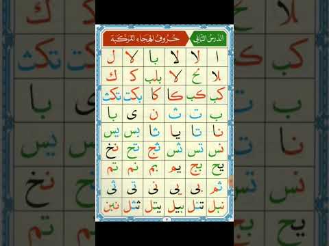 الدرس الثانى من دروس القاعدة النورانية  : حروف الهجاء المركبة بطريقة مبسطة لتصحيح تلاوة القرآن