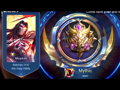 MY LAST GAME BEFORE MYTHIC! HOW TO REACH MYTHIC USING MOSKOV ONLY! 100% WINRATE SOLO RANKED GAME?!